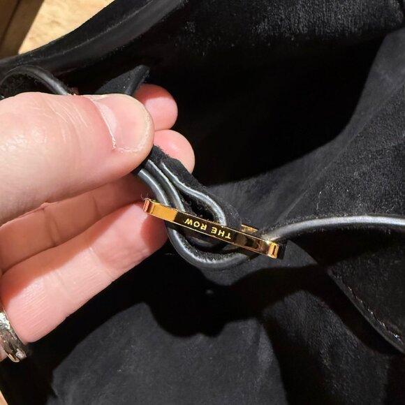 The Row Black Suede Soft Margaux 17 Bag - Picture 7 of 16